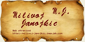Milivoj Janojkić vizit kartica
